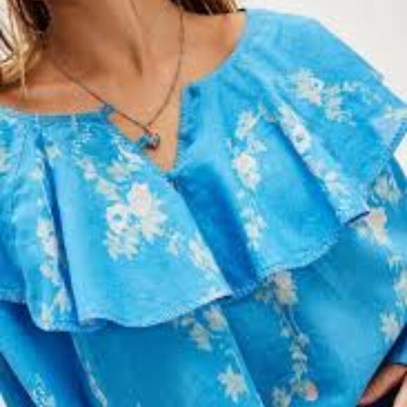 Free People Camilla Printed Blouse NWT * - Picture 2 of 7